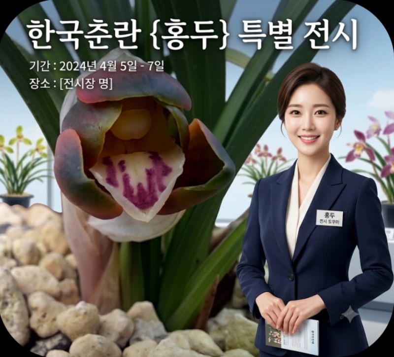 홍화두화/한국춘란 홍?